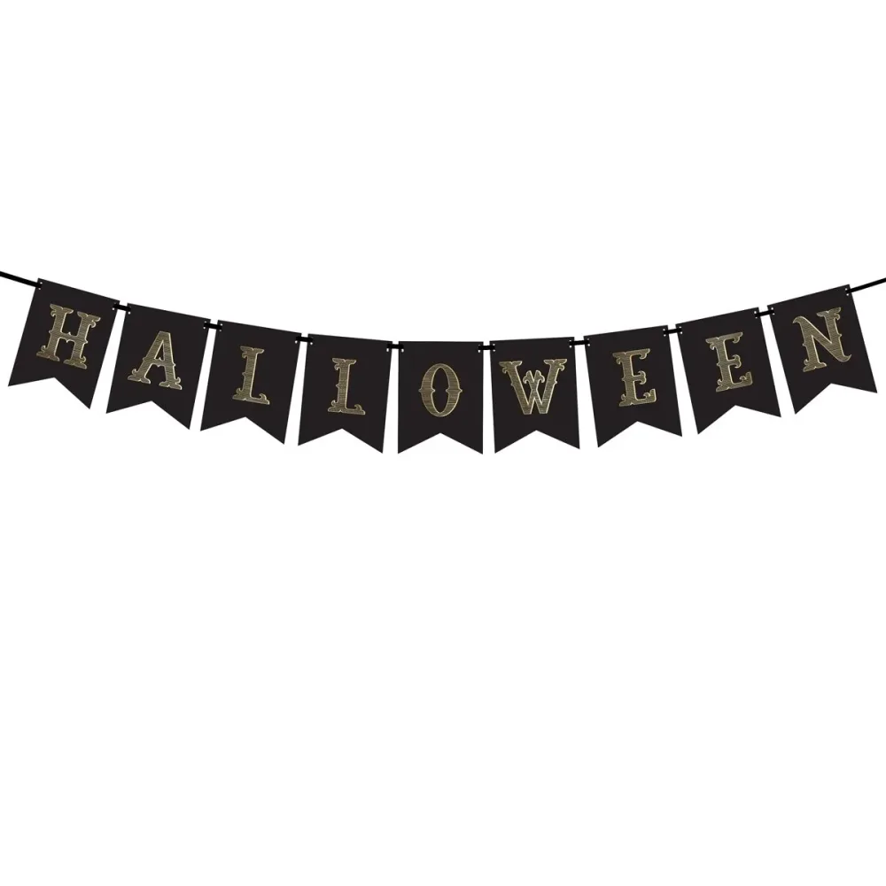 PartyDeco Banner Halloween -Svart- PartyDeco Banner Halloween -Svart-