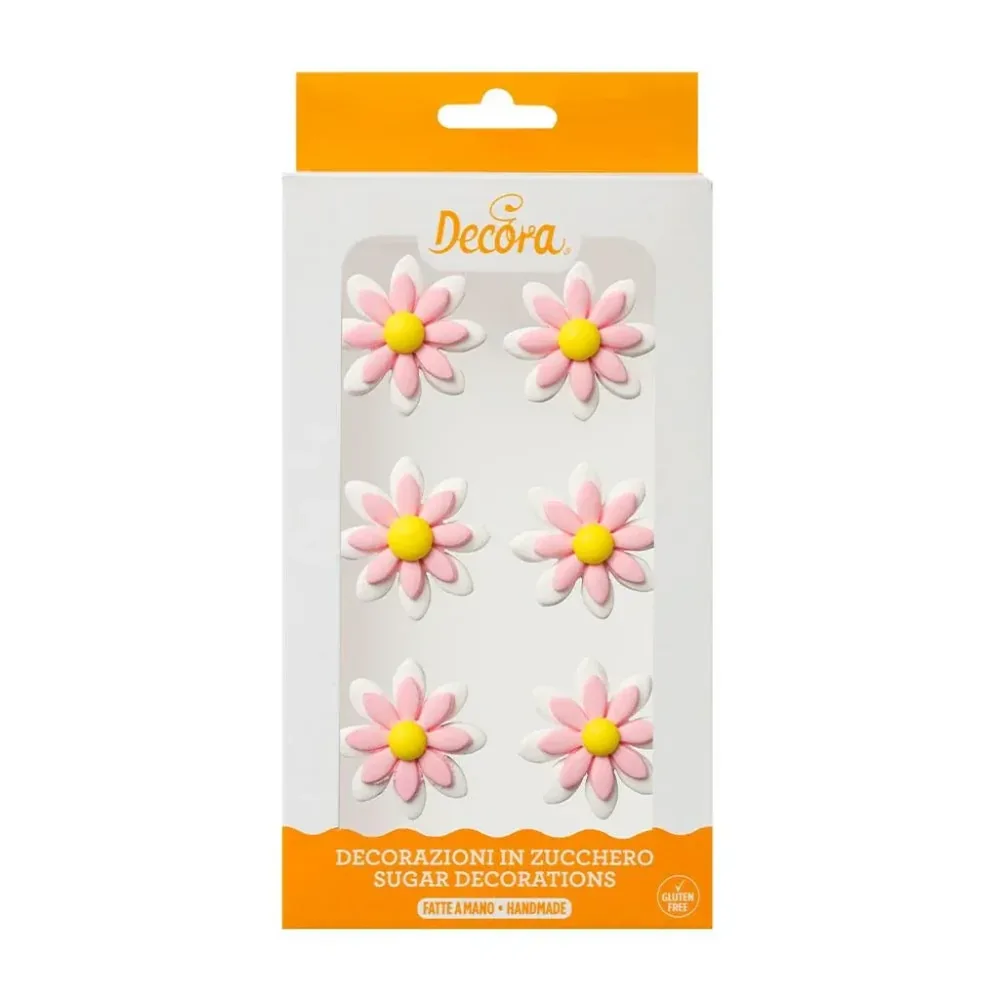 Spiselig Kakepynt -Tusenfryd Rosa- pk/6
