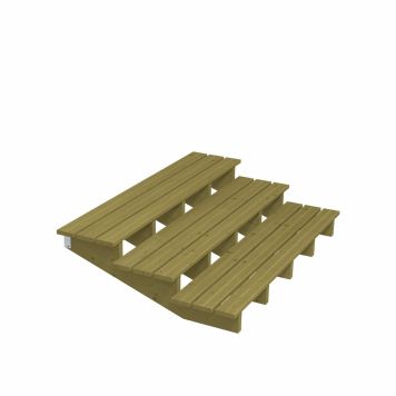TERRASSETRAPP PLUS 3-STEG 19° TRYKKIMPREGNERT 118X42X180CM TERRASSETRAPP PLUS 3-STEG 19° TRYKKIMPREGNERT 118X42X180CM