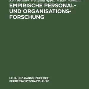 Empirische Personal- Und Organisationsforschung Empirische Personal- Und Organisationsforschung