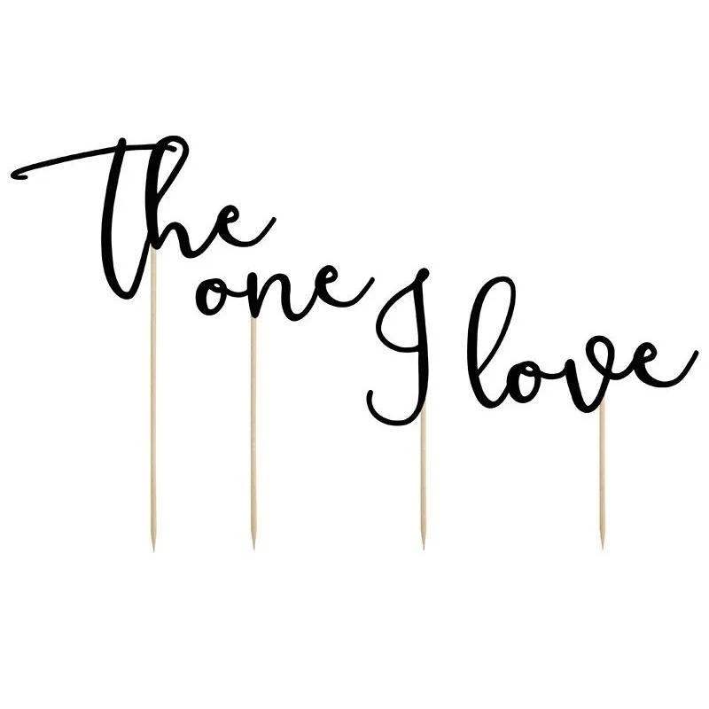 Kaketopp svart &laquo;The One I Love&raquo;