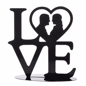 Kaketopp silhuett Love