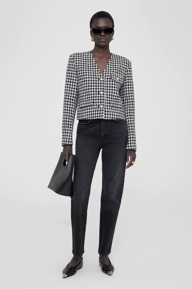 Cara Jacket - Cream And Black Houndstooth - Bilde 2