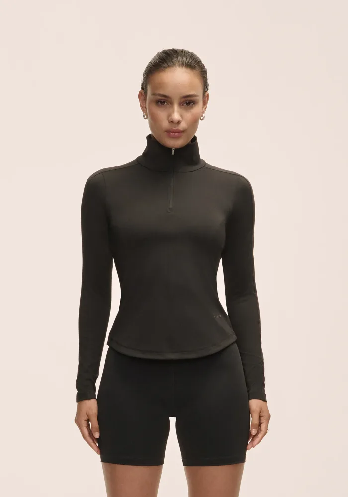 Serene Half Zip Long Sleeve - Black - Bilde 2