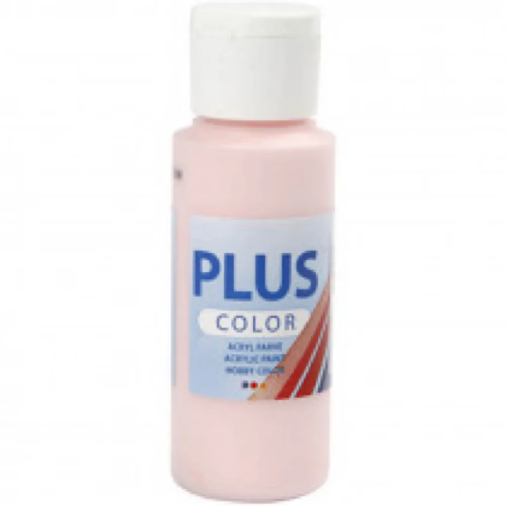 Plus Color hobbymaling - Myk rosa/ babyrosa/ soft pink, 60ml - Bilde 2