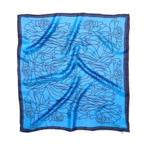 Stencia Tulip Sia Scarf – Azure Blue