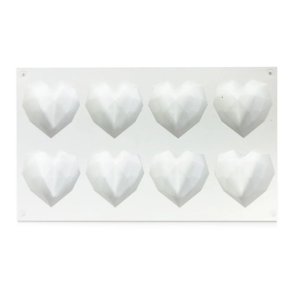 Choctastique Silikon Hjerteform - 8 hulrom - Bilde 2