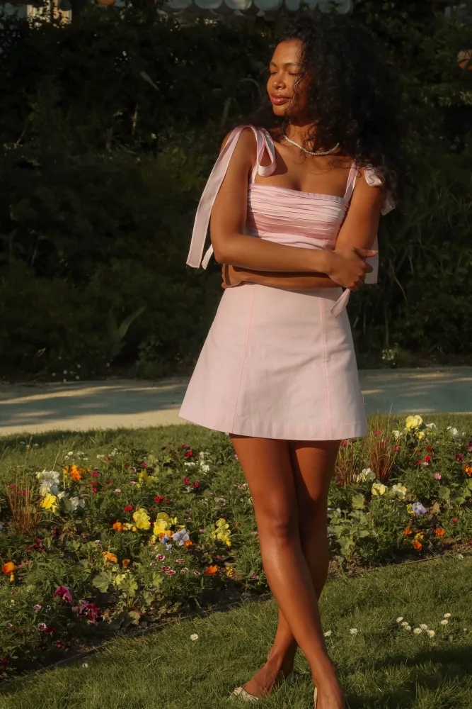Ella Fitted Mini Dress - Pink - Bilde 2
