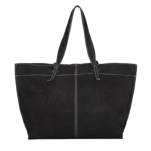 Suede Veg Aubrey Bag – Black