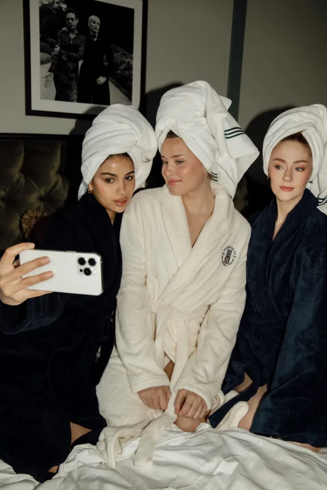 Lesley Fleece Robe - White - Bilde 3