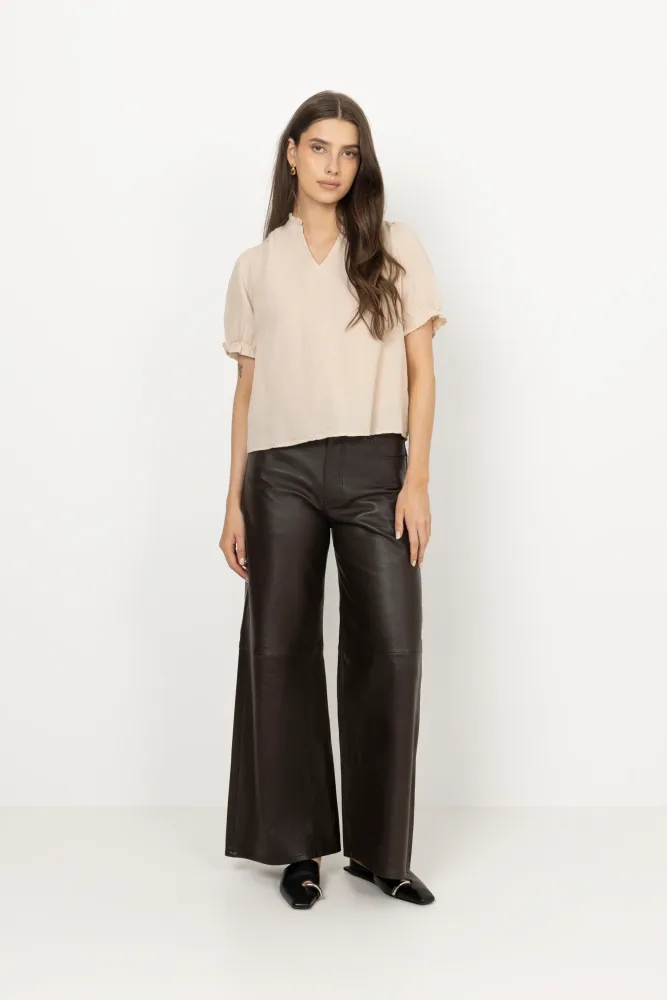 Odesa Linen Blouse - Sand - Bilde 2