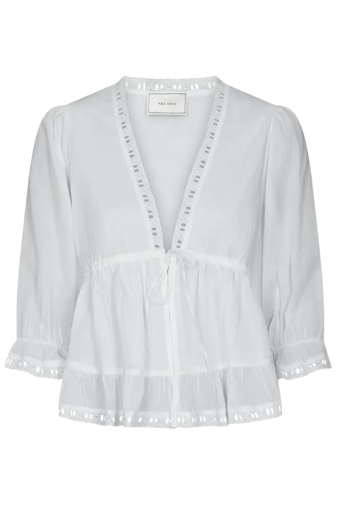 Adelia S Voile Blouse - White