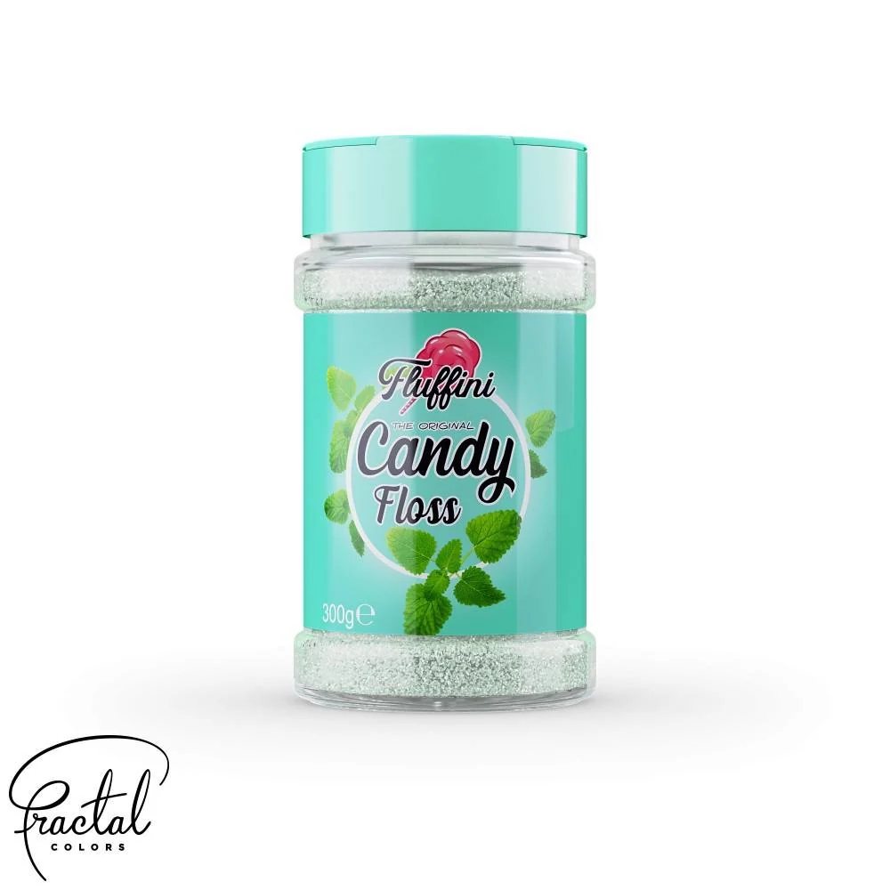 Sukkerspinn sukker Fluffini – Mint- 300g Sukkerspinn sukker Fluffini – Mint- 300g