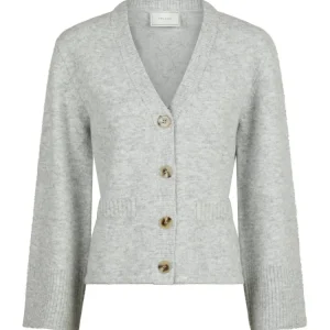 Pixie Knit Cardigan – Light Grey Melange