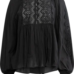Cotton Slub Blouse – Black
