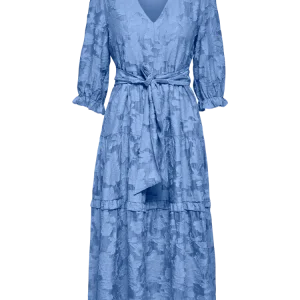 Sadie 3/4 Midi Dress B – Vista Blue