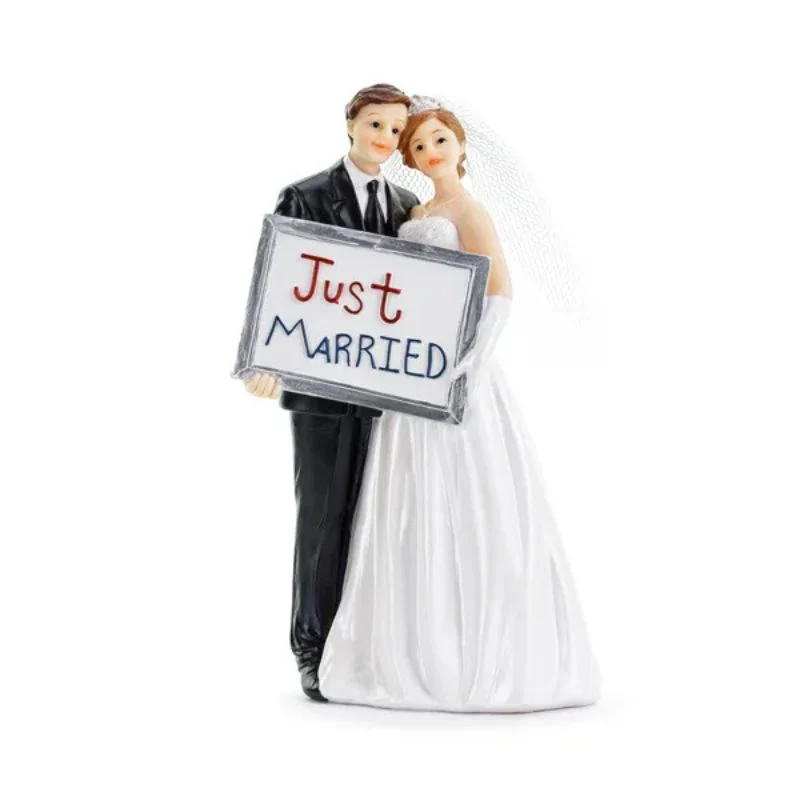 Kaketopp til bryllup – Just married, 14,5cm