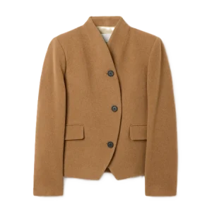 Short Curved Jacket – Camel