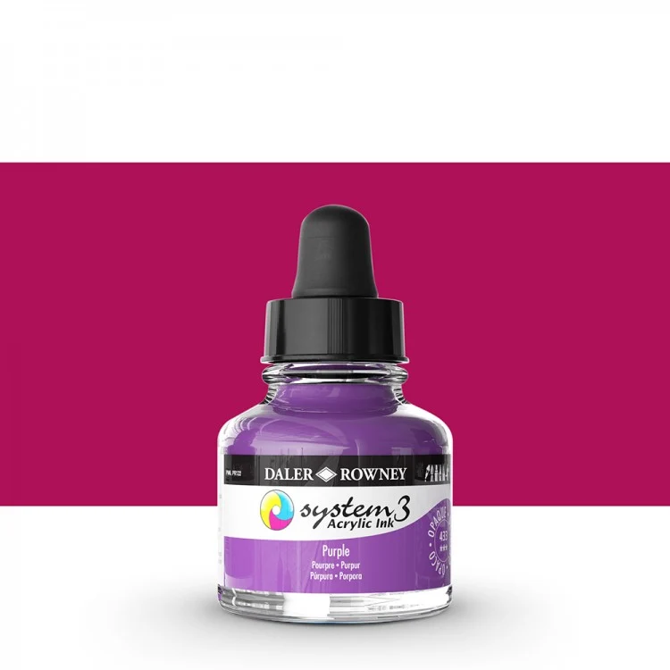 Daler Rowney - System3 Ink 29,5ml - 433 Purple - Bilde 2