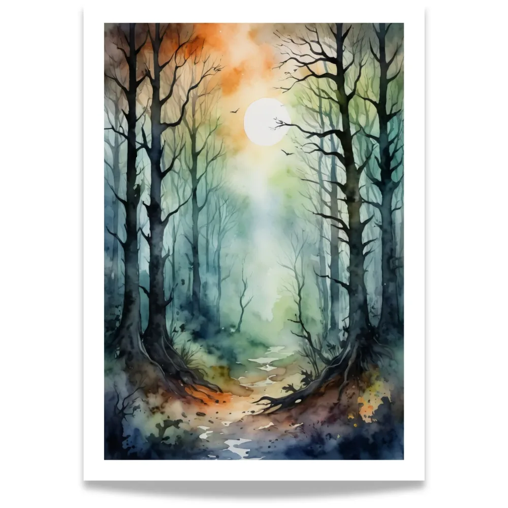 MOONLIT PATH – HALLOWEEN ART POSTER