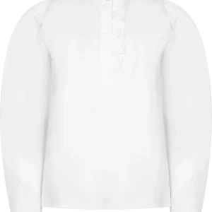 Ella Blouse – Sugar White Poplin