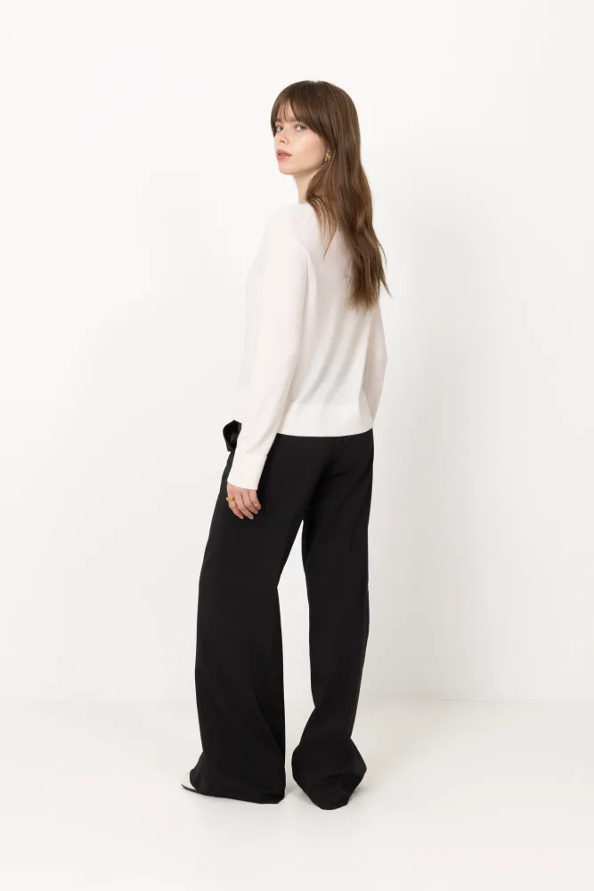 Zellaiw Wide Pant - Black - Bilde 3