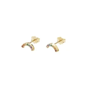 Pico Copenhagen – Rainbow Studs Petit – Gold