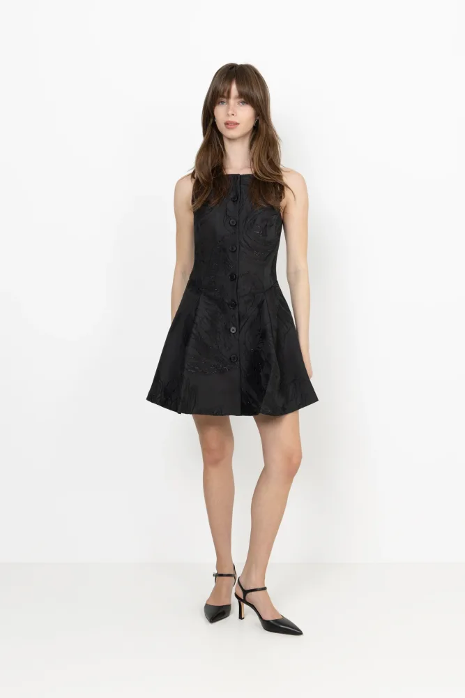 Button-Up Mini Dress - Swans - Bilde 2