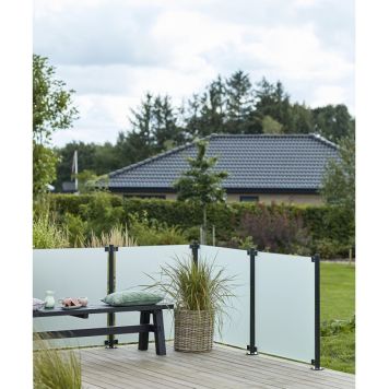 GLASSELEMENT PLUS FROSTET GLASS INKL. 4 STK BESLAG 90X91CM GLASSELEMENT PLUS FROSTET GLASS INKL. 4 STK BESLAG 90X91CM