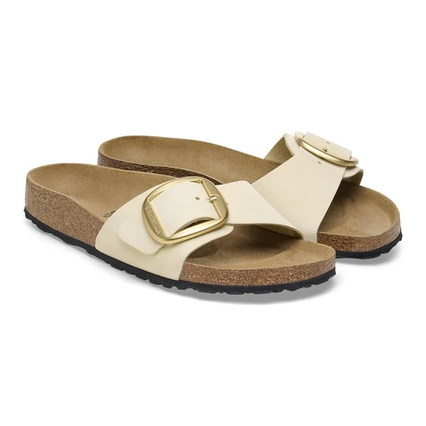 Madrid Big Buckle Nubuck Leather Narrow - Ecru - Bilde 2