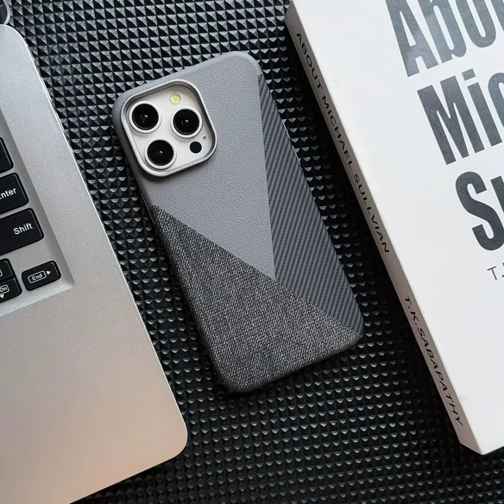 iPhone 15 Pro Max Business Lærdeksel – Anti-Drop Multicolor - Bilde 3