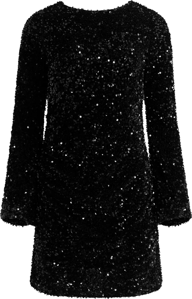 Sassy Sequins Mini Dress - Black - Bilde 3