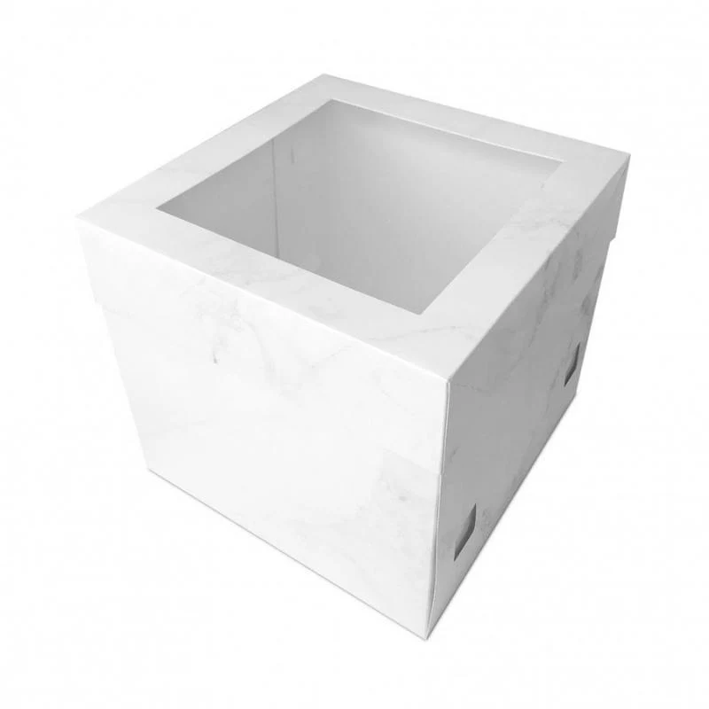 Kakeeske med vindu -Marmor- 32x32x30cm pk/5 - Bilde 3