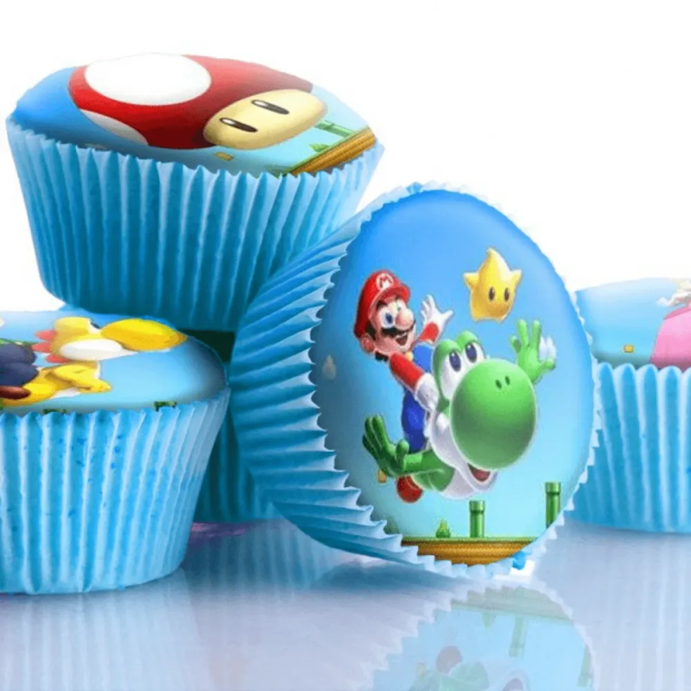 Super Mario, Muffinsbilder 12 stk Super Mario, Muffinsbilder 12 stk