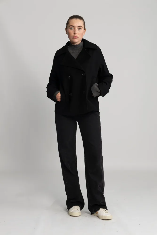 Alma Short Wool Jacket - Black - Bilde 2
