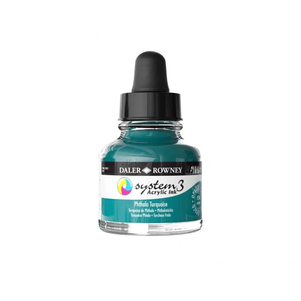 Daler Rowney – System3 Ink 29,5ml – 154 Phthalo Turquoise