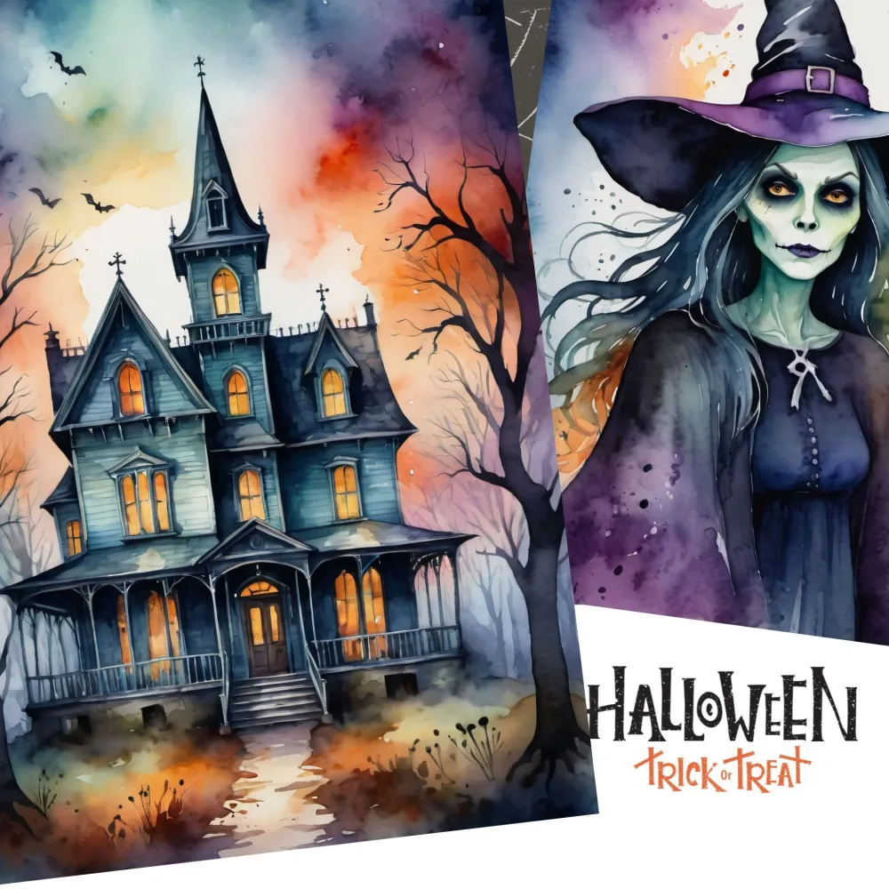 CREEPY & COOL HALLOWEEN KORT No4 – PAKKE MED 10 MOTIV CREEPY & COOL HALLOWEEN KORT No4 – PAKKE MED 10 MOTIV