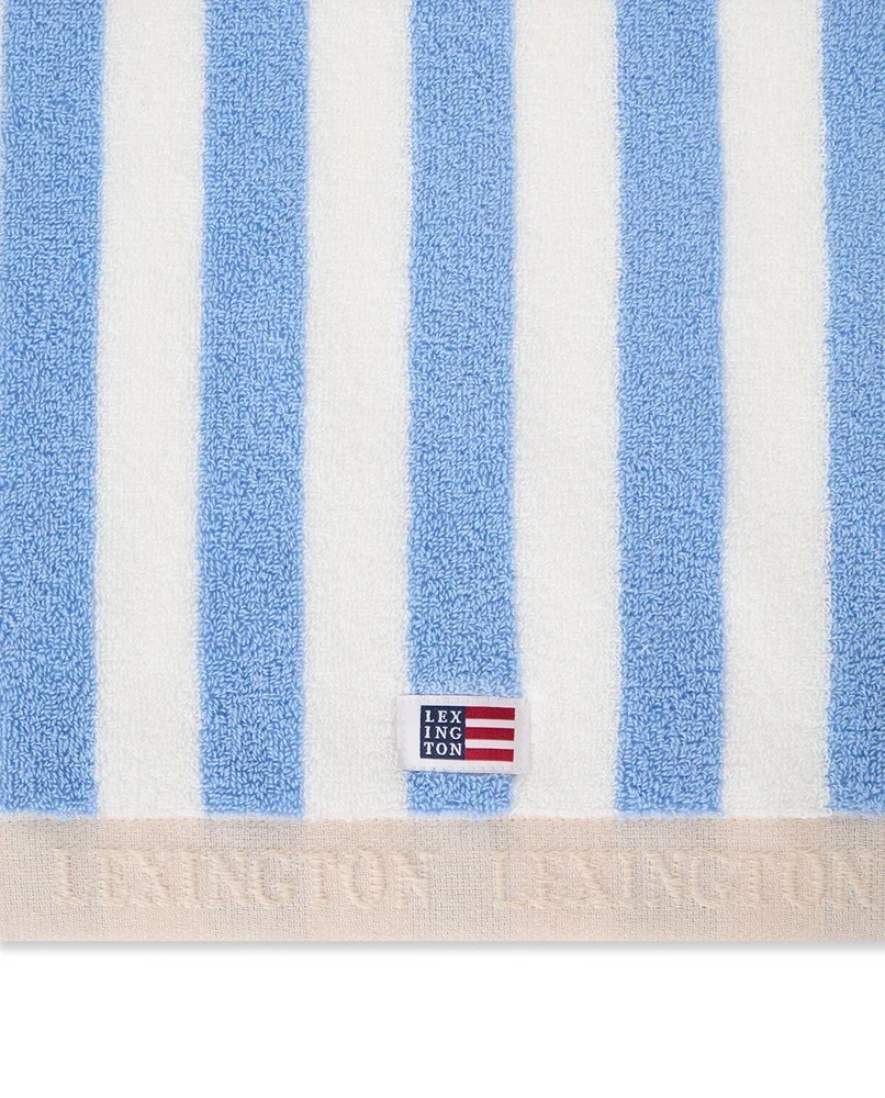 Block Striped Towel 50X70 - Blue/White/Moonbeam - Bilde 3