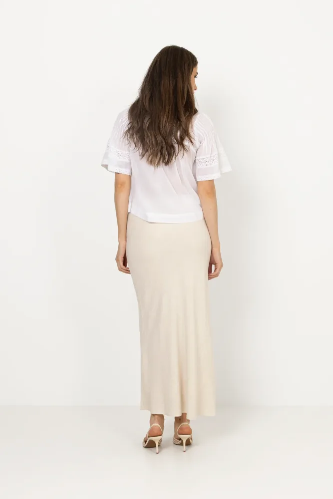 Siama S Voile Blouse - White - Bilde 3
