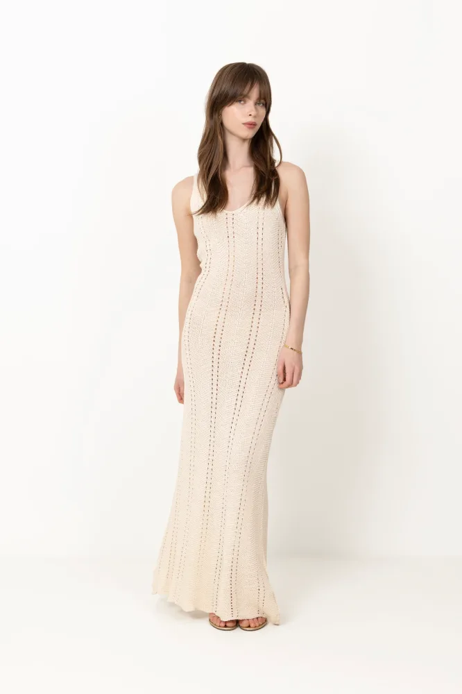 N-Marissa Knit Dress - Offwhite - Bilde 2