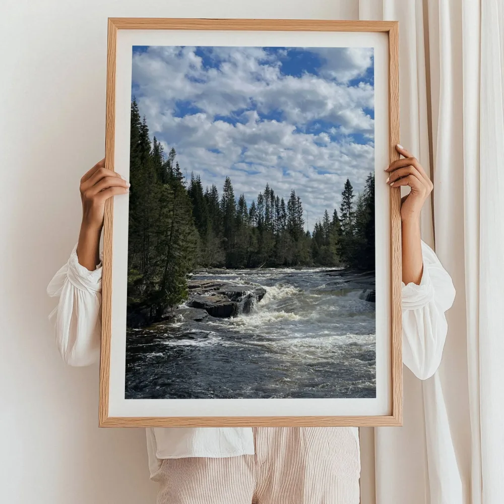 NEDRE BRANDSEGGFOSS - ELVENS KRAFT - PLAKAT OG LERRET - Bilde 2