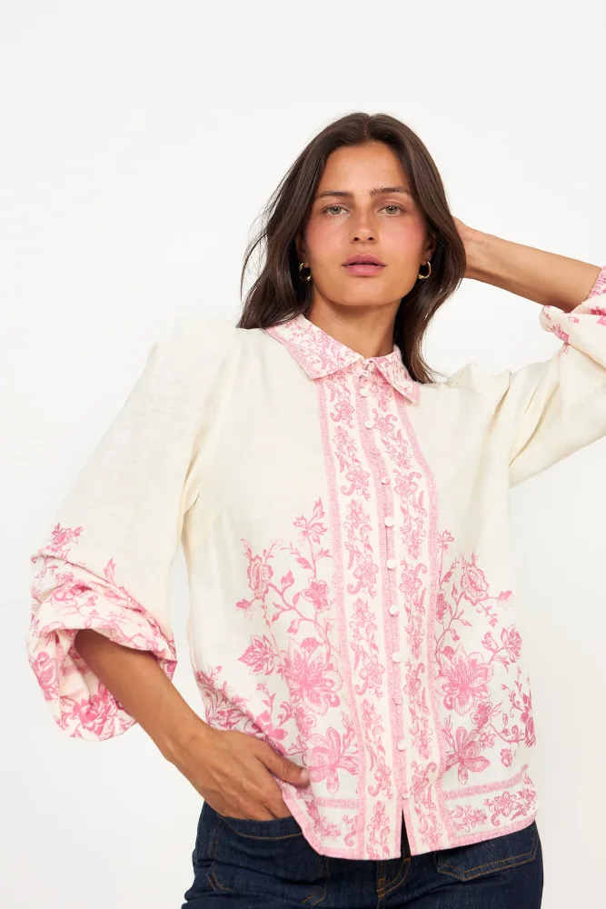 Yascoralina Ls Shirt - Pristine Coralina Print - Bilde 3