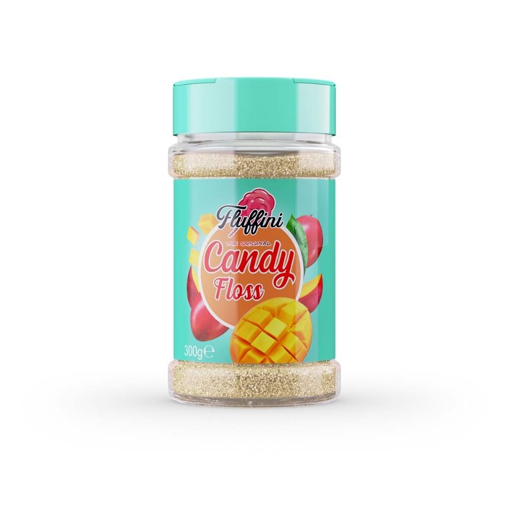 Sukkerspinn sukker Fluffini -Mango- 300g Sukkerspinn sukker Fluffini -Mango- 300g