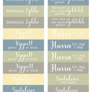 NYHET! Stickers Reprint – Summer Meadow Norsk text – 11×16 cm