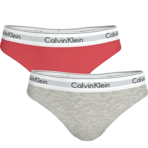 Thong 2Pk – Punch Pink/Grey Heather