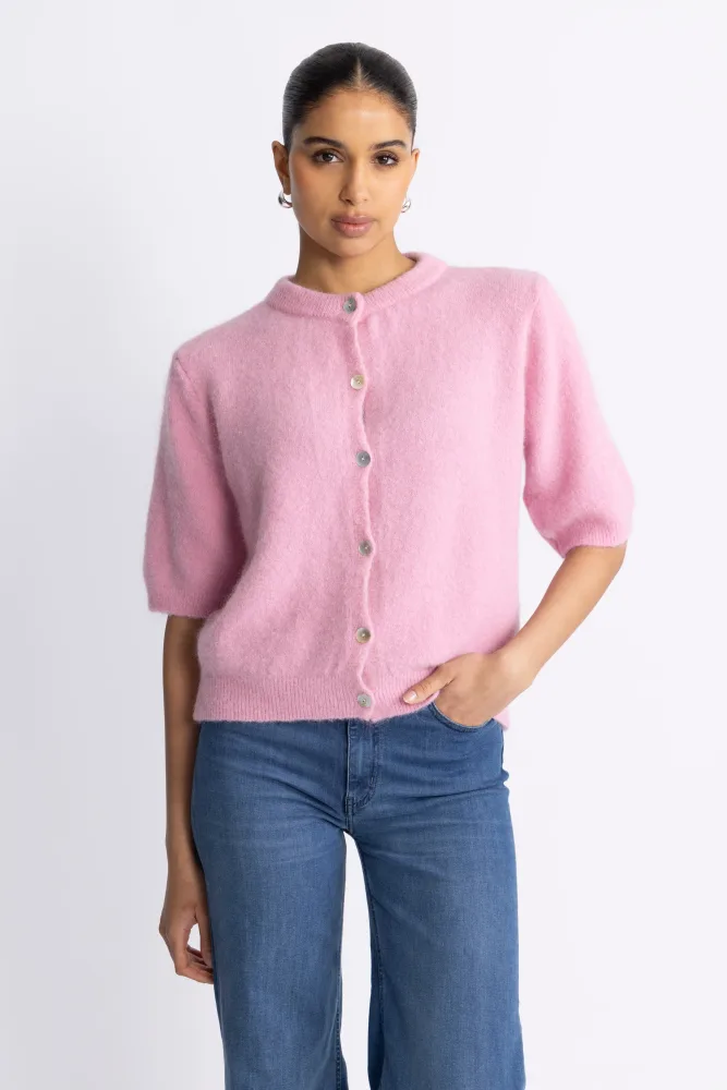 Kae Ss Knit Cardigan - Blush - Bilde 3