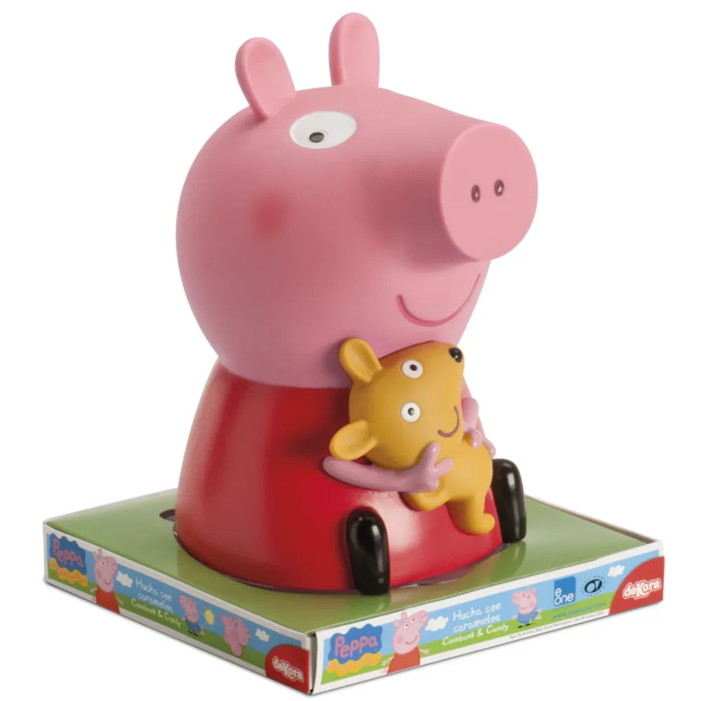 Sparegris Peppa Gris med 4 lollipop Sparegris Peppa Gris med 4 lollipop