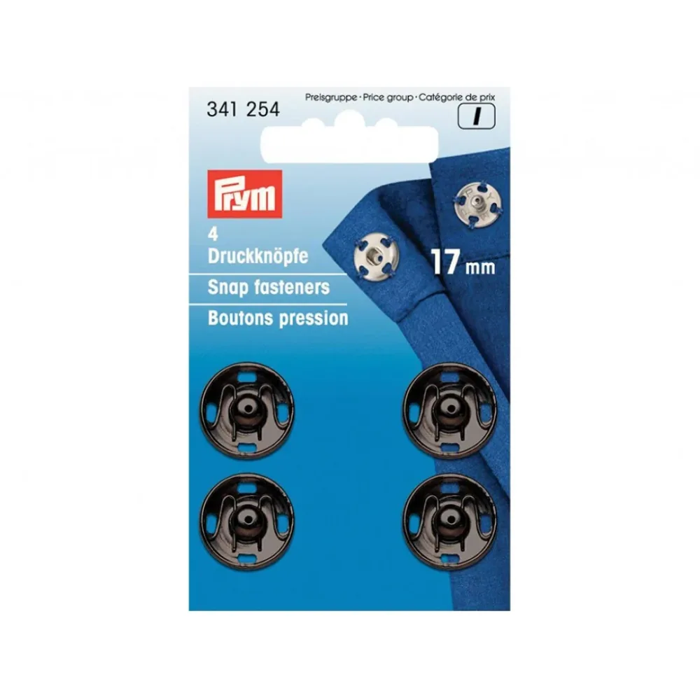 Prym Patentknapper 17mm 4stk – Sort Prym Patentknapper 17mm 4stk – Sort
