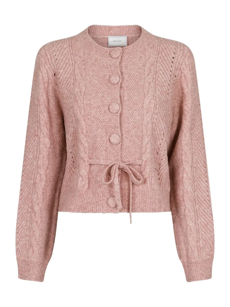 Molina Heavy Knit Cardigan - Rose Melange