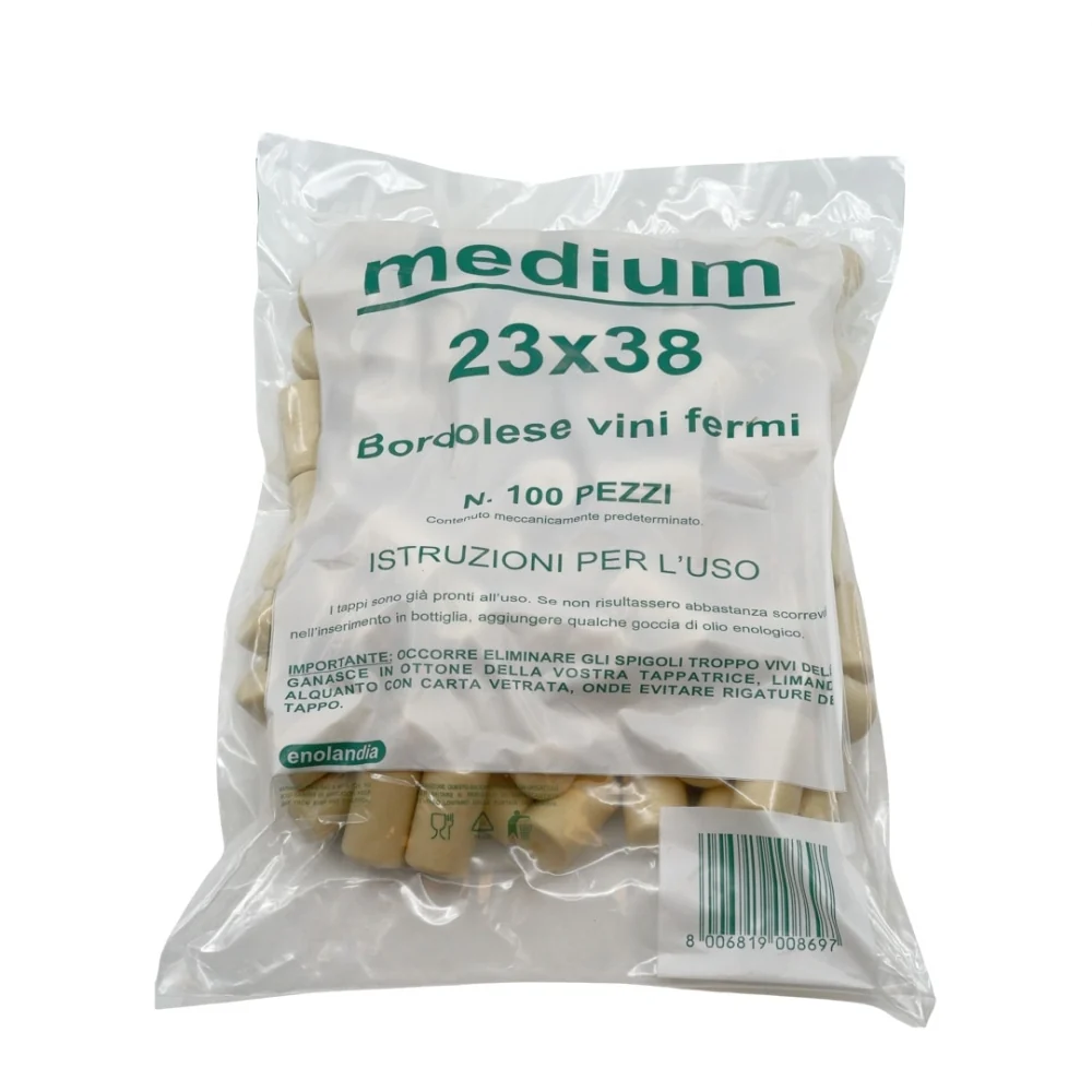 Medium 23 x 38mm syntetiske vinkorker 100stk Medium 23 x 38mm syntetiske vinkorker 100stk